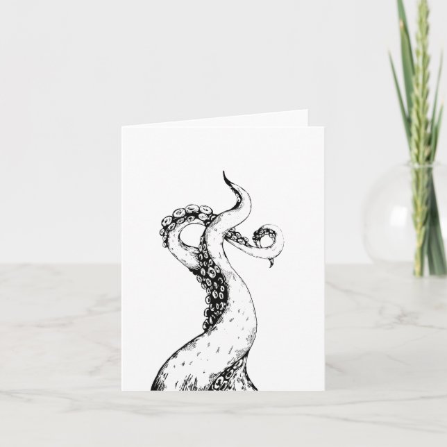 tentacules de pieuvre carte pliée vierge (Devant)