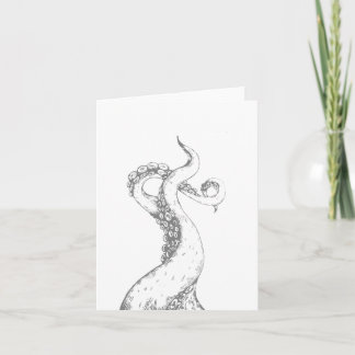 tentacules de pieuvre gris carte vierge pliée