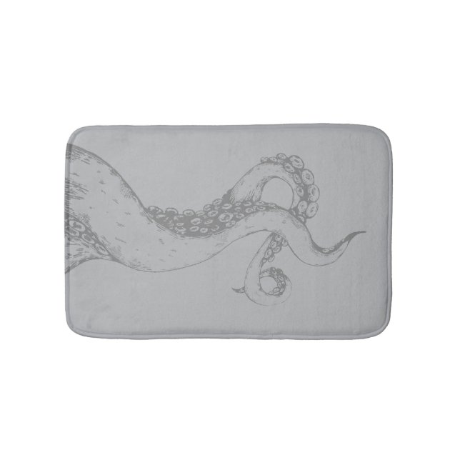 tentacules de pieuvre grises sur tapis de bain gri (Devant)