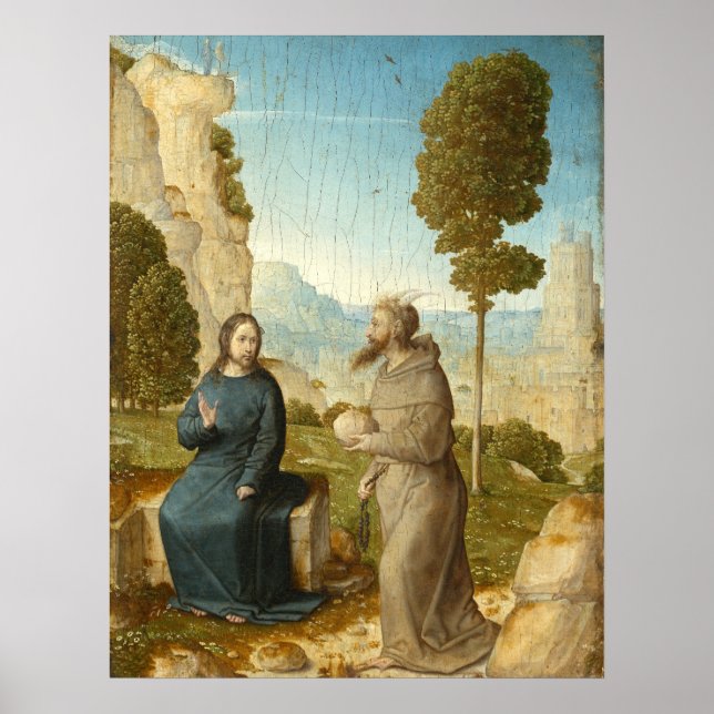 Tentation Christ, Poster d'Art fin Juan de Flandes (Devant)