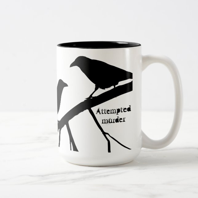 Tentative de grand jeu de mot Meurtre Crow Mug (Droit)
