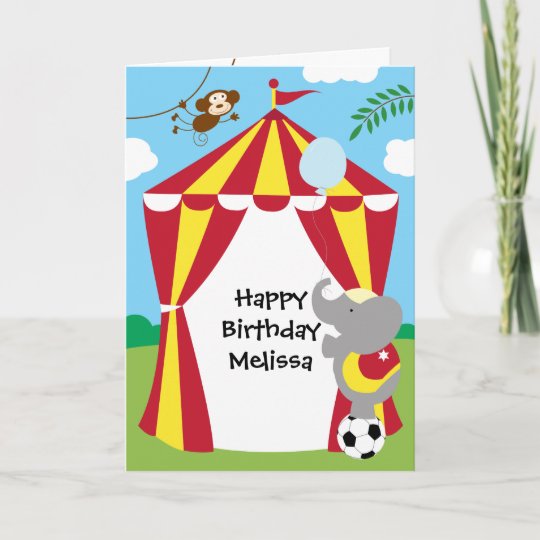 Tente De Cirque Et Carte D Anniversaire D Animaux Zazzle Fr