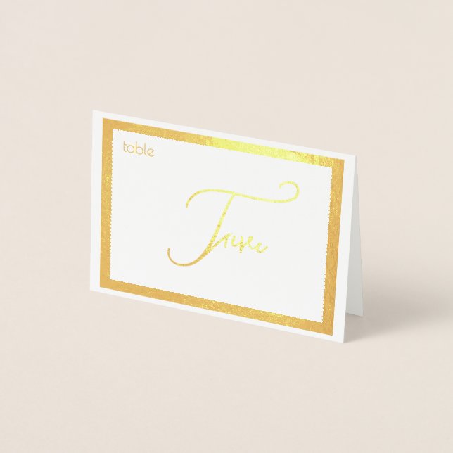 Tente de numéro de table de mariage élégante en fe (Devant)