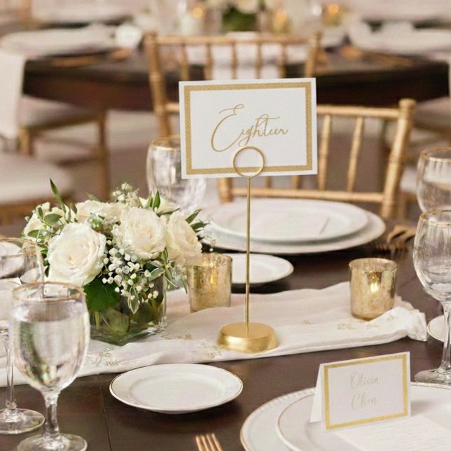 Tente de numéro de table de mariage en feuille d'a (Créateur téléchargé)