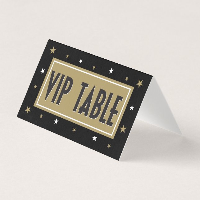 Tente de table VIP avec étoiles d'or (Front)