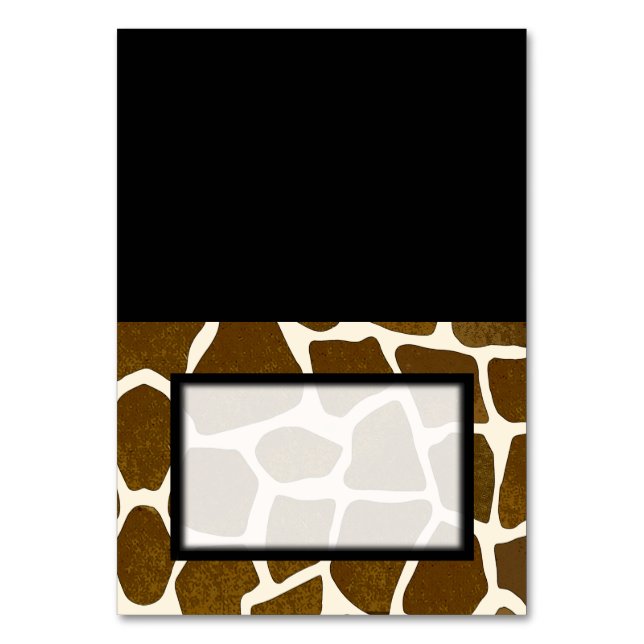 Tented Giraffe Imprimer noir Place carte nappe (Par défaut)