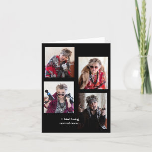 Tentée d'être normale une fois pliée carte de voeu