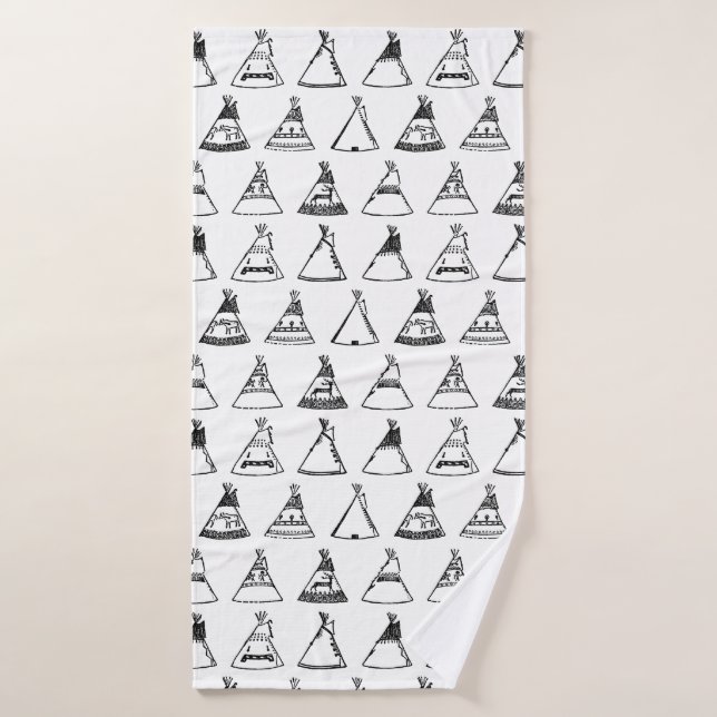 Tentes Tipi amérindiennes COULEUR DE BG PERTOM (Serviette de bain)