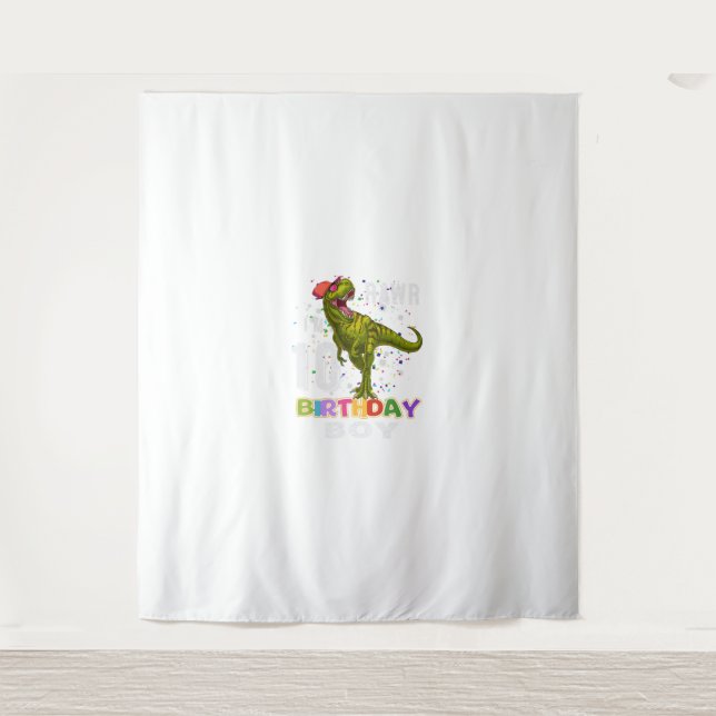 Tenture 10 Year Old Gifts Kid 10th Birthday Boy Dinosaur R (Devant)