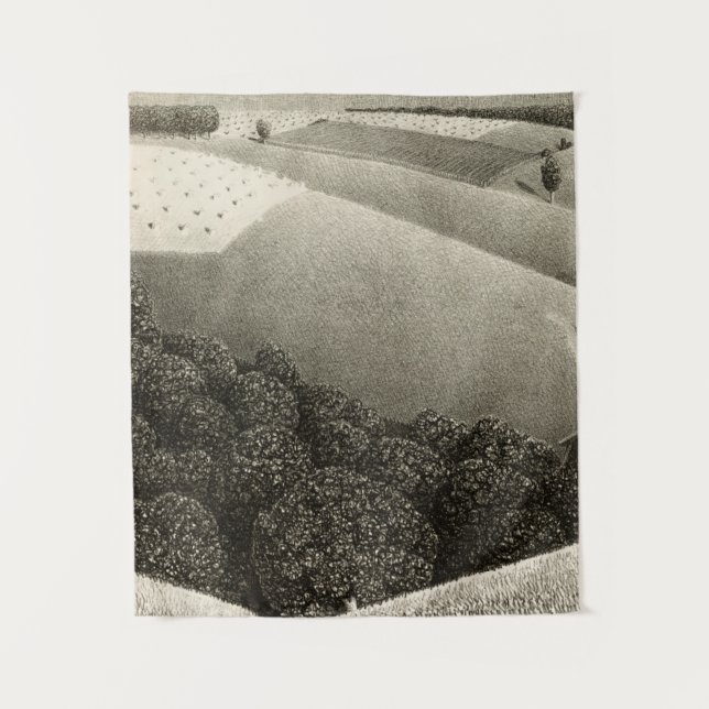 Tenture 15 juillet 1938 par Grant Wood (Devant)