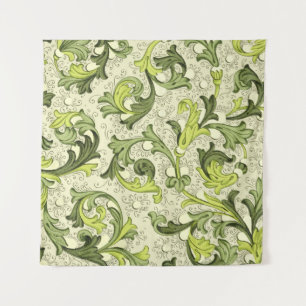 Tenture 18ème siècle : Fond d'écran floral d'antiquité.