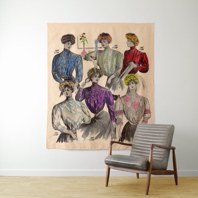 Tenture 1908 Gimbels dames blouses tailles n° 1 (En situation)