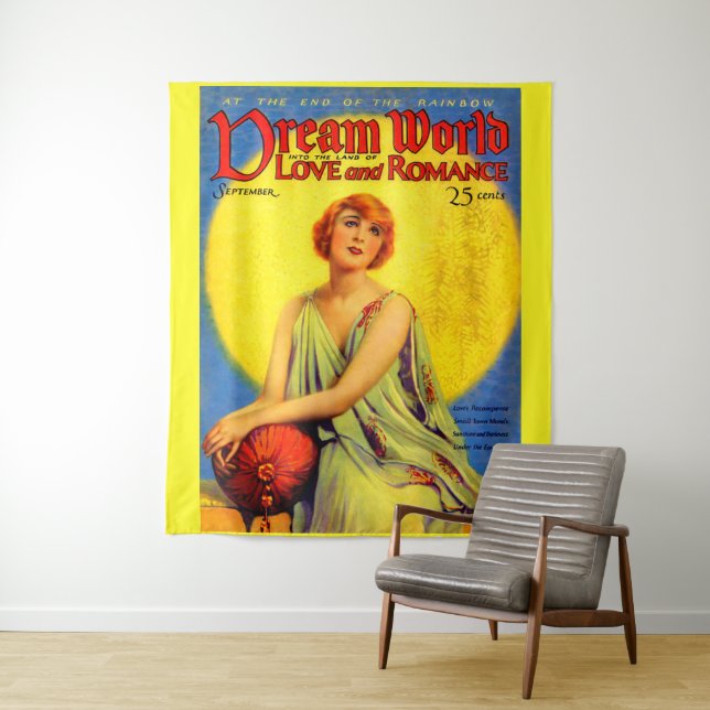Tenture 1920 Dream World magazine couverture (En situation)