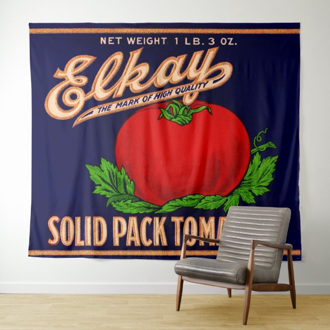 Tenture 1930 Elkay Solid Pack Tomates peut imprimer étique (En situation (horizontale))