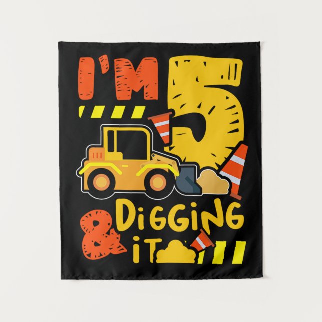 Tenture 19.Camions de construction pour un camion de const (Devant)