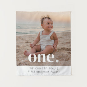 Tenture 1er anniversaire Affiche de bienvenue photo