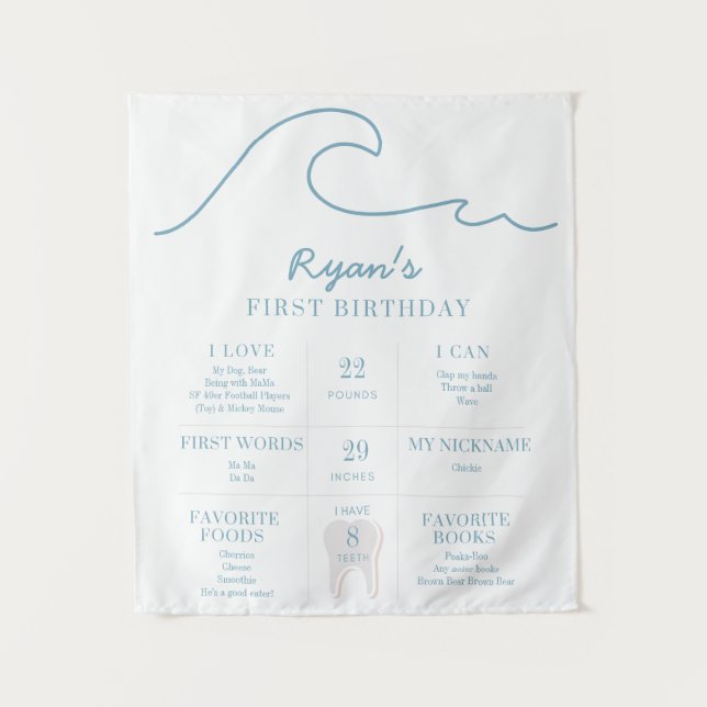 Tenture 1er anniversaire Beach Club Le grand un jalon de f (Devant)