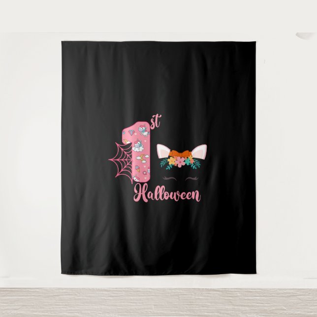 Tenture 1er anniversaire Halloween Halloween automne (Devant)