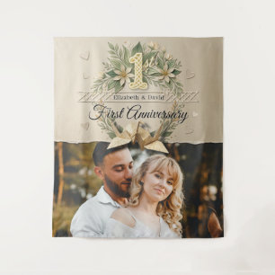 Tenture 1ère Anniversaire de Mariage en Papier Découpe de