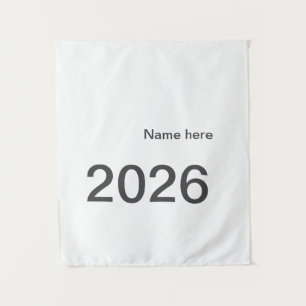 Tenture 2026 2027 2028 nom titre ici année lettre gras
