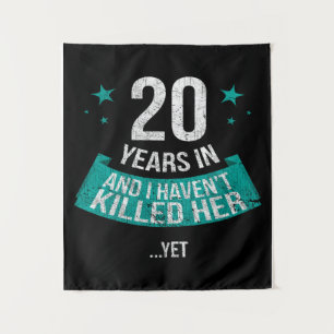 Tenture 20 ans anniversaire du mariage tapestr cadeau de