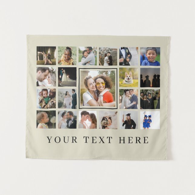 Tenture 21 photo collage graduation (Devant (Horizontal))