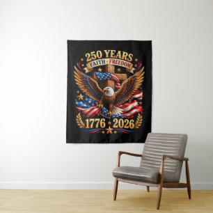 Tenture 250 Ans de Foi Liberté Aigle Patriotique