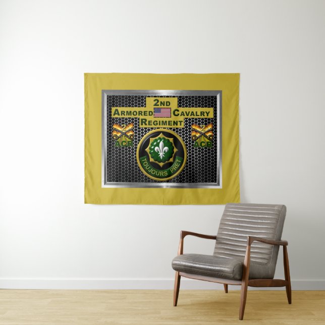 Tenture 2e régiment de cavalerie blindée ACR « Toujours pr (En situation (horizontale))