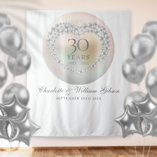 Tenture 30e anniversaire Pearl Photo Booth fond