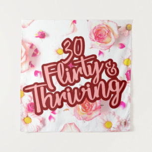 Tenture 30e anniversaire Trente Flirty et Fun Fun Rose
