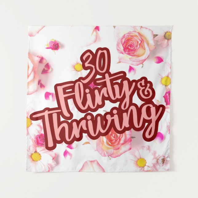Tenture 30e anniversaire Trente Flirty et Fun Fun Rose (Devant)