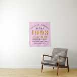 Tenture 30th Birthday Born 1993 Ajouter Nom Rose Grey<br><div class="desc">Anniversaire personnalisé ajoutez votre nom et votre tapisserie d'année. Modifiez le nom et l'année avec le modèle fourni. Un merveilleux accessoire de fête d'anniversaire personnalisé. Plus de cadeaux et de fournitures de fête disponibles avec le design "de normes de fixation" dans le magasin.</div>