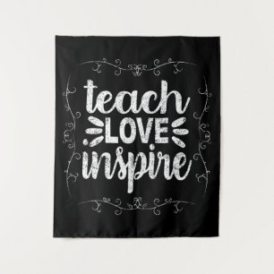 Tenture 3- Enseigner l'Amour Inspirer chemise, Retro Ensei