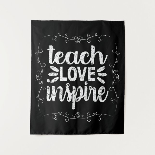 Tenture 3- Enseigner l'Amour Inspirer chemise, Retro Ensei (Devant)
