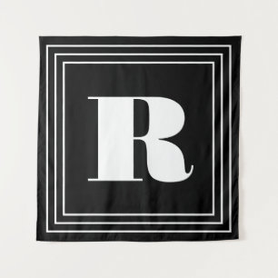 Tenture 3 monogramme de cadre Noir et blanc