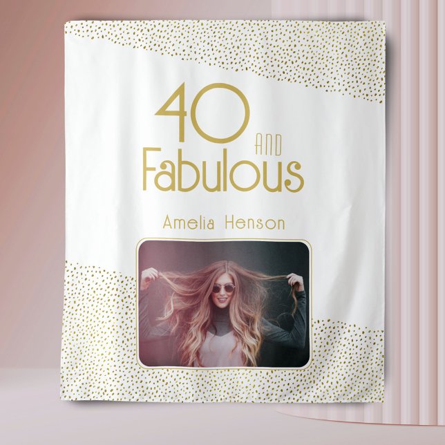 Tenture 40 ans et Fabuleux Paillettes Dorées 40e Anniversa (Créateur téléchargé)