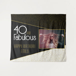 Tenture 40 et fabuleuse Parties scintillant d'or Photo 40e