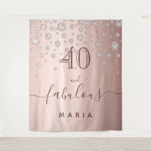 Tenture 40 fabuleux anniversaire rose gold diamants glamou