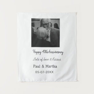 Tenture 40e anniversaire moderne joyeux ajoutez nom date p