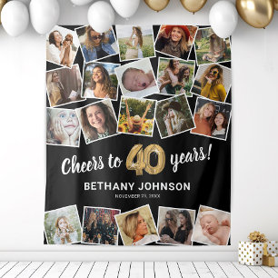Tenture 40e anniversaire Multi Photo fond