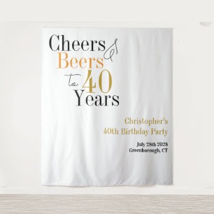 Tenture 40e anniversaire Soeurs Bières Minimal Contexte