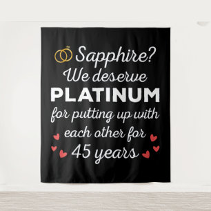 Tenture 45e anniversaire du Mariage I - Sapphire Funny Cou