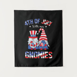 Tenture 4 juillet Avec Mes Gnomies Patriotique Gnome
