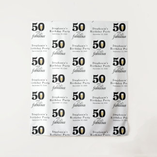 Tenture 50 personnalisées et fabuleux cadre d'anniversaire