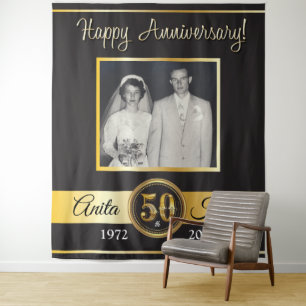 Tenture 50e anniversaire de mariage Jubilé d'or Photo