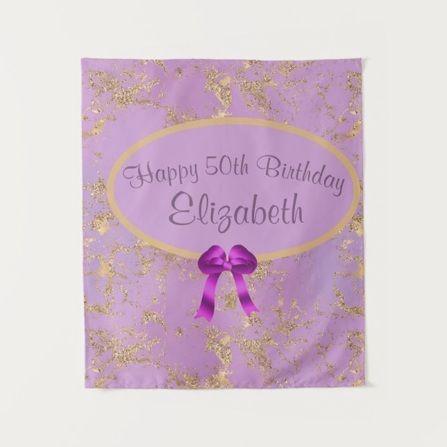 Tenture 50e anniversaire de Purple Gold Foil  (Devant)