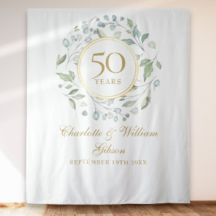 Tenture 50e anniversaire de verdure Photo Booth fond