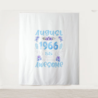 Tenture 55 Years Old Vintage 1966 August Girl 55th Birthda