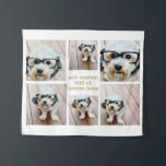Tenture 6 Collage photo minimaliste - Gold et White Grid<br><div class="desc">Utilisez votre photo ou vos photos préférées pour faire un plaisir à garder à partager avec vos amis. Un collage de 6 photos dans une grille amusante avec différentes tailles. Un design simple avec des instantanés et un bloc de texte. Découpez les photos en carré avant de les télécharger. Pour...</div>