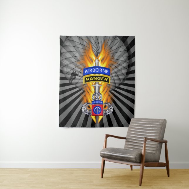 Tenture 82e division aéroportée "Airborne All The Way" (En situation)